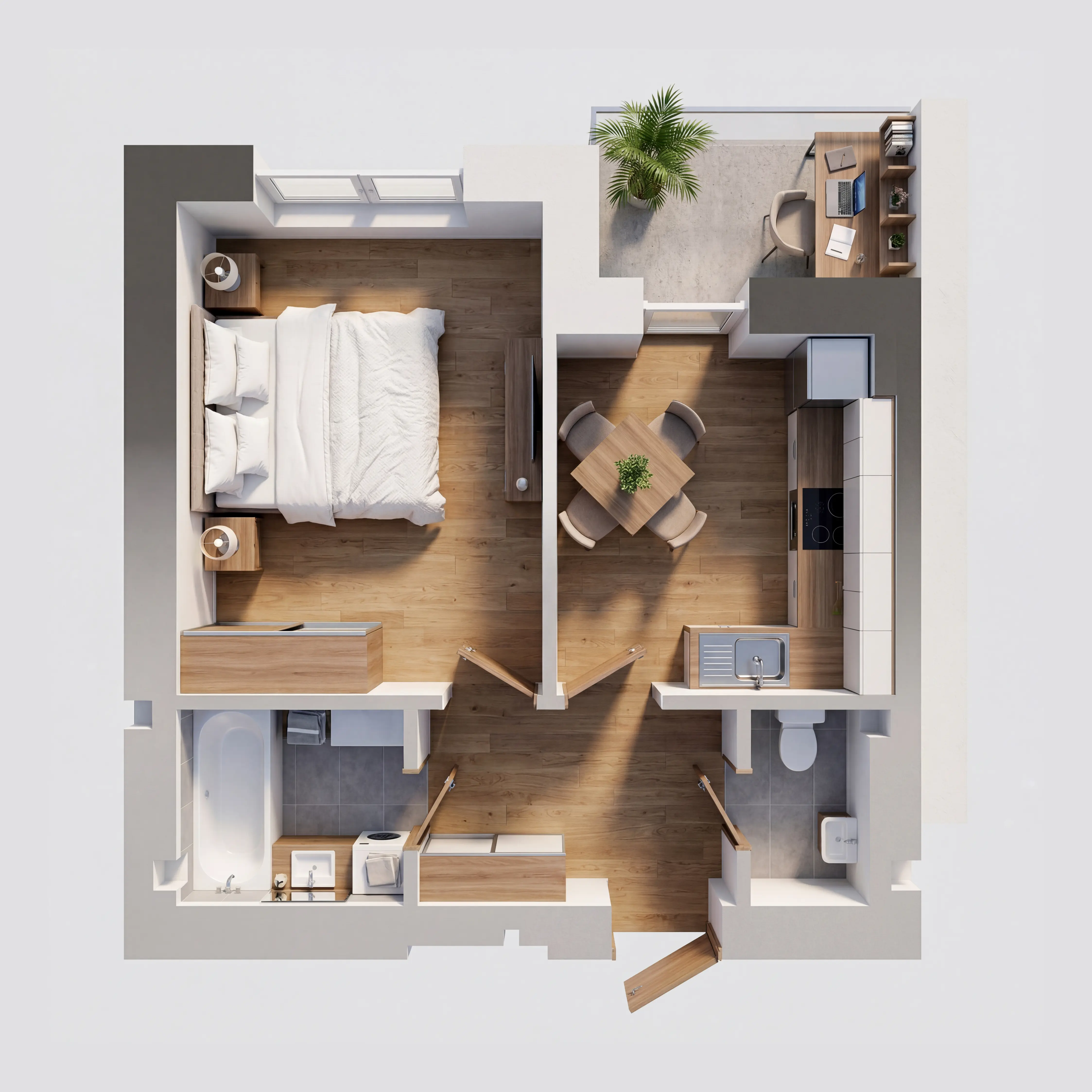 1-кімнатна квартира 35–40 м²